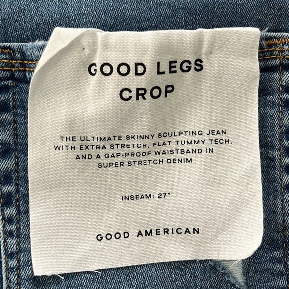 Good American Good Legs Crop Denim Jeans Size 26 NWT - Picture 8 of 11